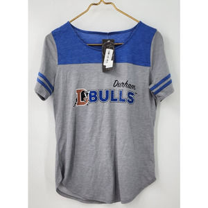 New NWT Durham Bulls Grey And‎ Blue Tee Small